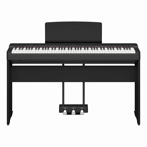P-225-BK-SET Цифровое пианино со стойкой и блоком педалей, черное (3 коробки), Yamaha