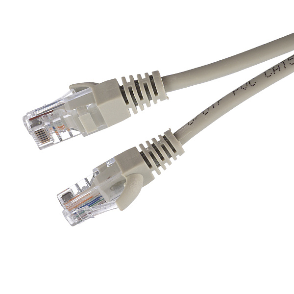 00-00027472 Патч-корд RJ-45 (m)-RJ-45 (m) 1.0м кат.5е ПВХ 26AWG, серый, в пакете, GoPower