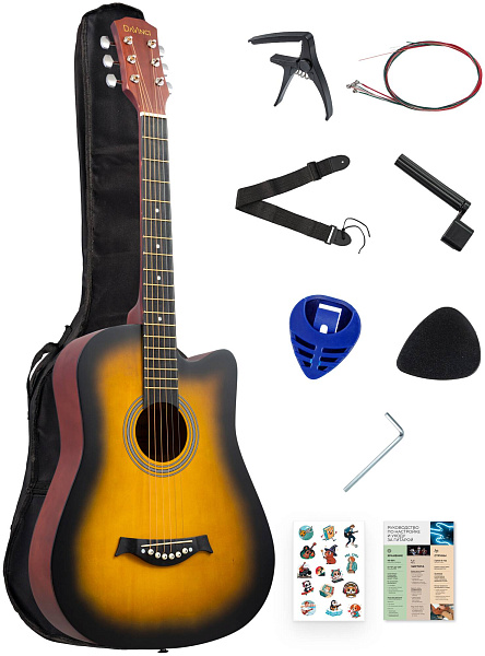 DAVINCI DF-100C SB PACK - Гитара акустическая в наборе
