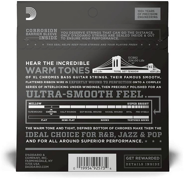 D'ADDARIO ECB 82 - Струны для бас-гитары