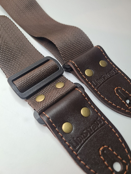 LS.P.C.001 Ремень для гитары, полиэстер, коричневый, LionStraps