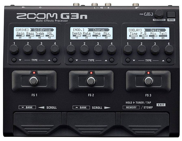 ZOOM G3n - гитарный процессор эффектов и симулятор усилителя