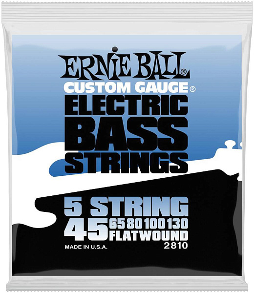 ERNIE BALL 2810 Flatwound 45-130 - Струны для бас-гитары 5 струнной