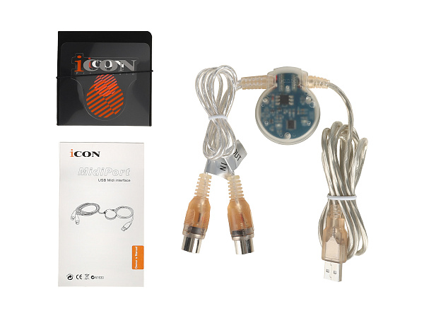 MIDI интерфейс [10105010001] Icon [MidiPort] USB MIDI интерфейс, 1х1 MIDI вход/выход, 16х16 MIDI каналов, Plug&Play, совместим с Windows XP, Vista (32-бит), Windows 7 (32-бит/64-бит), Mac OS X, питание от шины USB, 100 мА, USB-A 2.0