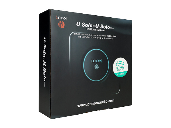 Аудиоинтерфейс USB [110313A2006] Icon [USolo] АЦП/ЦАП 24 бит/192 кГц, 20-20000 Гц, 108 дБ, S/N: -108 дБ, THD+N: -91 дБ, Combo XLR/TRS микр. вход / 2x1/4" TS лин. выхода, 1/4" TRS выход для наушников, USB-C