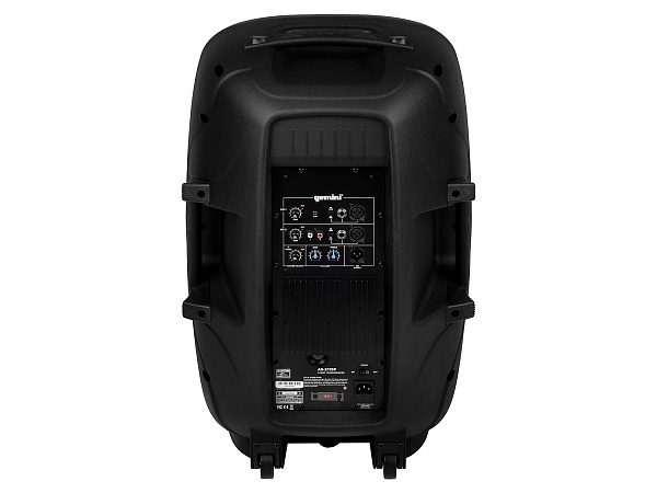 Акустическая система Gemini [AS-2115P] Активная, 2-х полосная, мощность RMS/Peak 500/2000 Вт, АЧХ 40-20000 Гц, Max SPL 110 дБ, динамики: 15" НЧ, 1" ВЧ, входы: 1/8" TRS AUX, RCA (L/R) AUX, 2xXLR микрофонные, 2x1/4" линейные, выходы: XLR Mix