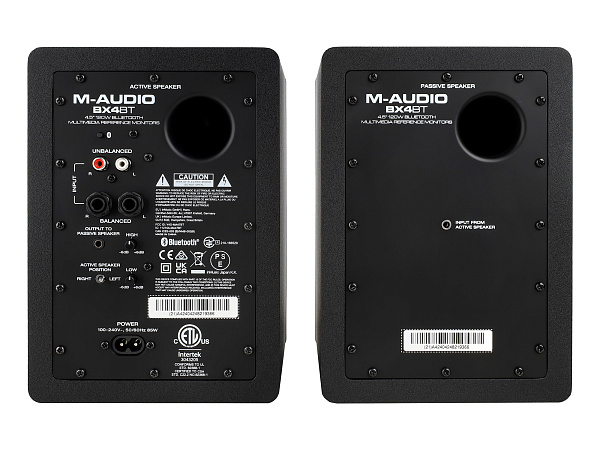 Акустическая система [BX4PAIRBTXEU] M-audio [BX4 BT (пара)] (активный+пассивный), 2-х полосные, 25 Вт, 69-22000 Гц, 4,5"+1", входы: 2x1/4"линейный вход, 2xRCA линейный вход, Bluetooth
