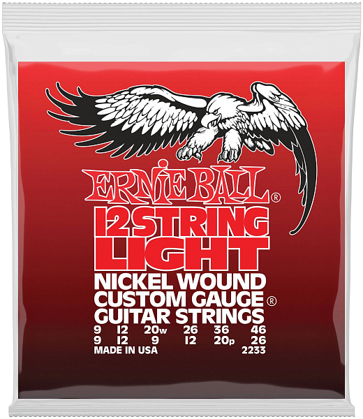 ERNIE BALL 2233 Nickel Wound Light 9-46 - Струны для электрогитары 12-струнной