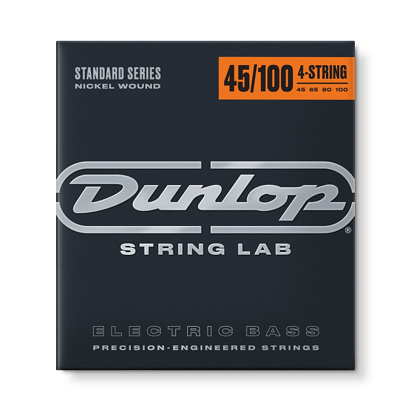 DBN45100 Комплект струн для бас-гитары, никелированные, Medium Light, 45-100, Dunlop