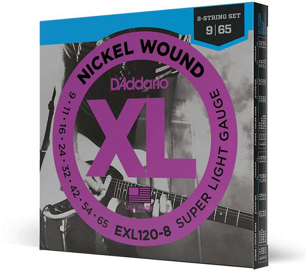 D'ADDARIO EXL120 8 - Струны для электрогитары 8-струнной