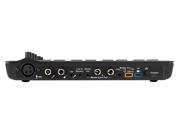 Аудиоинтерфейс USB [110312A2011] Icon [Live Console] для стримов, DSP обработка, фейдеров: 6, энкодеров: 5, дисплеи: 4, XLR микр. вход, 1/4" TRS, 1/4" TS, 1/8" Stereo mini Jack/ 2x1/4" TRS, 1/8" Stereo mini Jack, 2x1/8" Stereo mini Jack, USB-C
