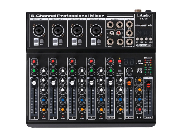 FK-06 Микшерный пульт, 6 каналов, серия PRO, LAudio