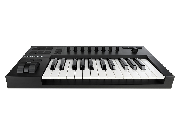 MIDI клавиатура [25230] Native Instruments [KOMPLETE KONTROL A25]  25 клавиш, полувзвешенная, 8 ручек управления, колеса высоты тона и модуляции, 4-позиционный энкодер, OLED-дисплей, TRS-вход для педали, USB-порт