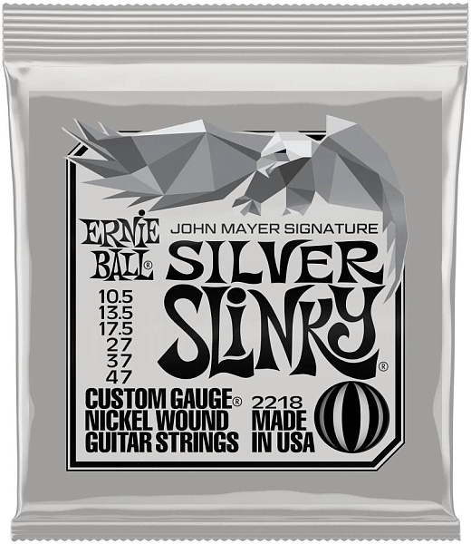 ERNIE BALL 3817 John Mayer Silver Slinky Nickel Wound 10.5-47 (pack 6) - Струны для электрогитары