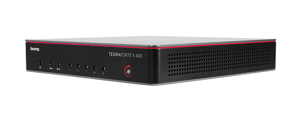 Аудиопроцессор BIAMP [TesiraFORTE-X400] (DSP): 64 x 64 AVB (Streams); 32 x 32 Dante; 5 х RJ45; PoE+ (4 порта); IEEE 802.1X;4 канала AEC, назначаемых любому входу; 2х2 CH по USB, SIP VoIP, GPIO. ПО Tesira. Logic I/O. Крепления в комлпекте. Half-rack.