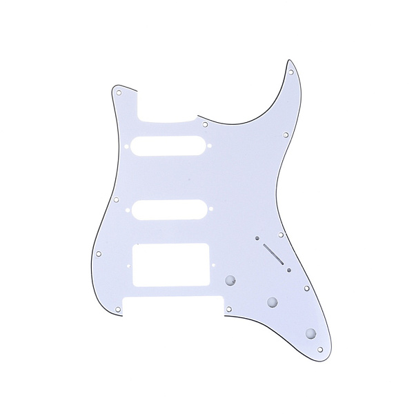 MX1380WH Пикгард для гитары Fender Stratocaster HSS, 3 слоя, белая, Musiclily
