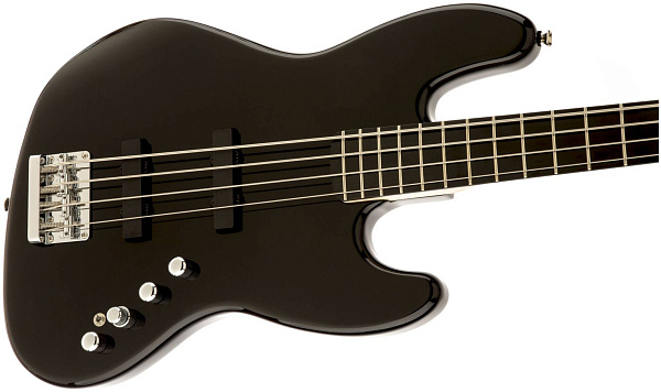 FENDER SQUIER DELUXE JAZZ BASS IV ACTIVE EBONOL FINGERBOARD BLACK - Бас-гитара