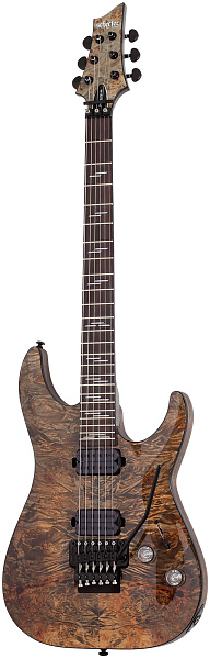 Электрогитара SCHECTER [OMEN ELITE-6 FR CHAR]  6-струнная, корпус: красное дерево, топ: кап, гриф: клен, накладка: палисандр, 24 лада, FloydRose цвет: Charcoal (CHAR)