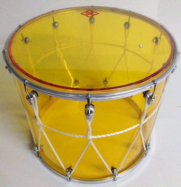 BKA-13Jv Барабан кавказский 13", акрил 31х33см, с верёвкой, желтый, Мастерская Бехтеревых