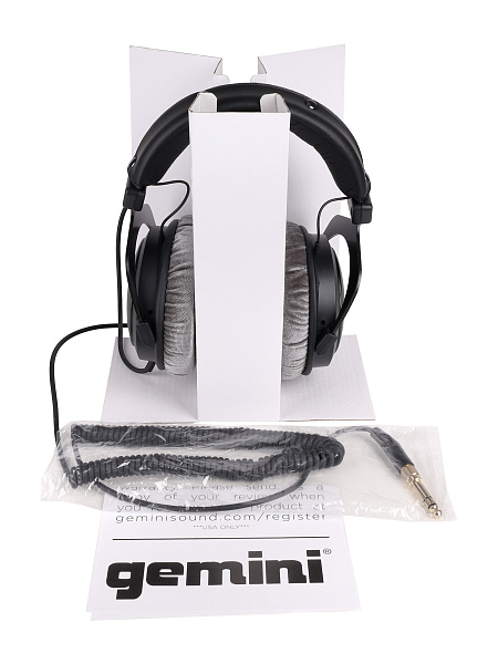 Наушники динамические [DJX-1000] Gemini [DJX-1000] мониторные, драйвер 53 мм, 5Гц - 30 кГц, сопротивление 80 Ом, длинна кабеля 1,5 метра