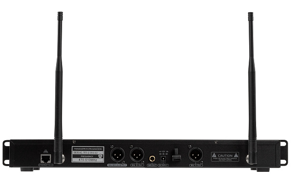Приемник Intrend [ITWMIC-Rx2-1S] беспроводной, двухканальный, технология ID-кодирования, True diversity, 200 каналов, управление приемниками (до 20 каналов) с помощью специализированного ПО. Одновременная работа до 20 каналов