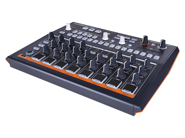 Микшер (драм машина) [561101] Arturia [DrumBrute Impact] аналоговый, 10 барабанов и перкуссии, 64-шаговый секвенсор, функции Swing, Step Repeat, Roller, Looper, 4x1/8" mini Jack выхода: стерео выход для наушников 1/8" mini Jack, 1/4" TRS Jack Mix Out, MI