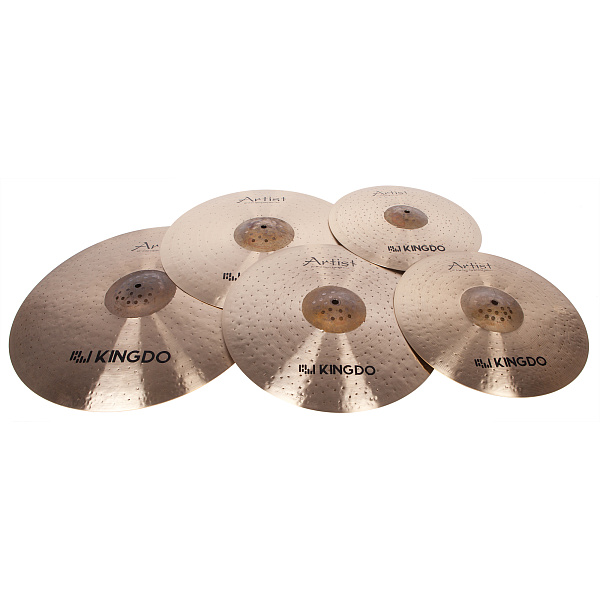 Комплект тарелок: Hi-Hat14" [CLASSIC RAW BELL SET 14"+16"+18"+20"] KINGDO [CLASSIC RAW BELL SET 14"+16"+18"+20"] Crash16",Crash18",Ride20" традиционная отделка, ручная работа, сплав В20