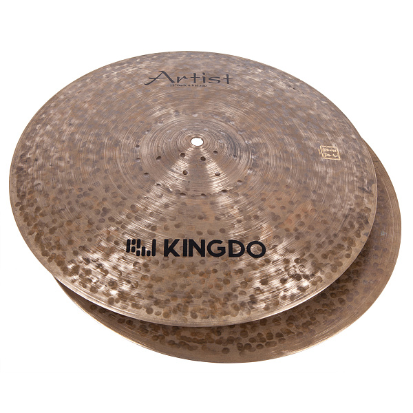 Тарелки хай-хэт 15" [15" ARTIST DARK HI-HAT] KINGDO [15" ARTIST DARK HI-HAT] сплав В20, ручная работа, поверхность натуральная