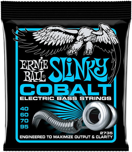 ERNIE BALL 2735 Slinky Cobalt Extra 40-95 - Струны для бас-гитары