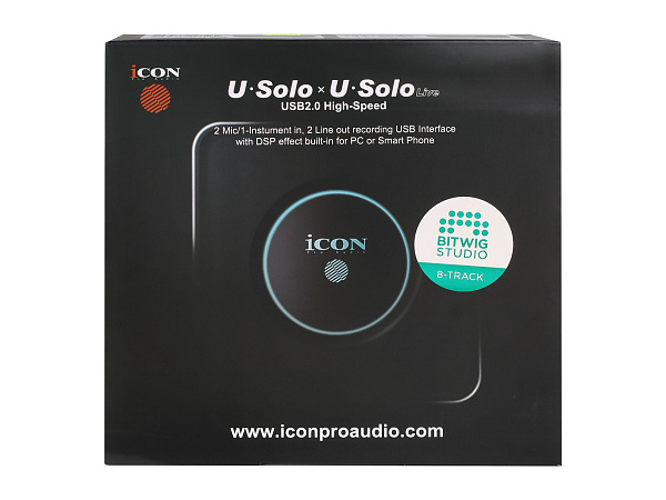 Аудиоинтерфейс USB [110313A2005] Icon [USolo Live] для стримов, АЦП/ЦАП: 24бит/192кГц, 20-20000 Гц, 108 дБ, S/N: -108 дБ, THD+N: -91 дБ, Combo XLR/TRS микр.вход / 2x1/4" TS лин. выхода, 1/4" TRS выход для наушников, USB-C