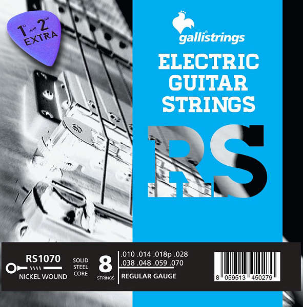 Комплект струн GALLI STRINGS [RS1070] для 8-струнной электрогитары