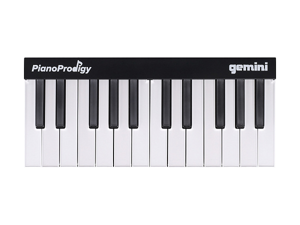 MIDI клавиатура [GPP-101] Gemini [GPP-101 PianoProdigy] 24 клавиши с RGB подсветкой для обучения, Bluetooth, встроенный аккумулятор