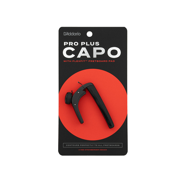 PW-CP-19 Pro Plus Каподастр универсальный, чёрный, D'Addario