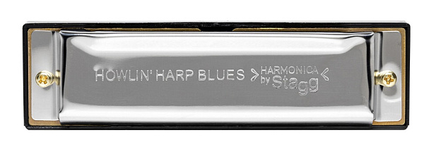 Губная гармоника STAGG [BJH-B20 D] блюзовая, 10 диатонических отверстий, 20 тонов, медные пластины 0.9 мм, строй "ре мажор"