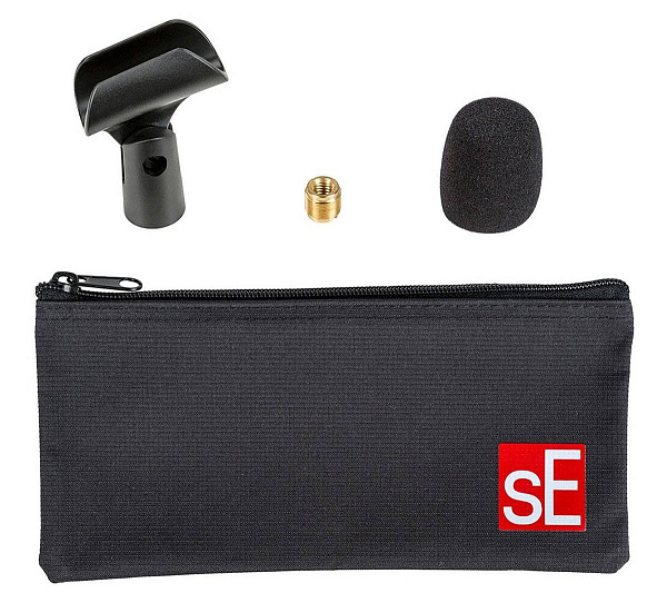 Микрофон динамический sE Electronics [V3] 50 Гц - 16 кГц, кардиоида, комплектация: микрофонный зажим, адаптер с резьбой, чёрная ветрозащита, транспортировочный чехол на молнии
