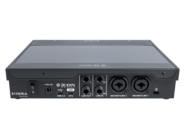 Аудиоинтерфейс [110313A2007] Icon [U44] АЦП/ЦАП 24 бит/192 кГц, ARM-M7/500MHz процессор, 7" TFT дисплей, АЧХ 20-20000 Гц, 2x Combo XLR/TRS входа, 2x 1/4" TRS входа, 2x 1/4" TRS выхода, 2x 1/4" TRS выхода для наушников, USB-C 2.0, USB-C UNI OTG