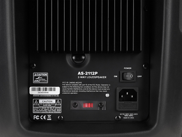 Акустическая система Gemini [AS-2112P] Активная, 2-х полосная, мощность RMS/Peak 750/1500 Вт, АЧХ 45-20000 Гц, Max SPL 108 дБ, динамики: 12" НЧ, 1" ВЧ, входы: 1/8" TRS AUX, RCA (L/R) AUX, 2xXLR микрофонные, 2x1/4" линейные, выходы: XLR Mix