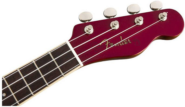 FENDER Zuma Classic Uke CAR WN Укулеле концерт, цвет темно-красный металлик