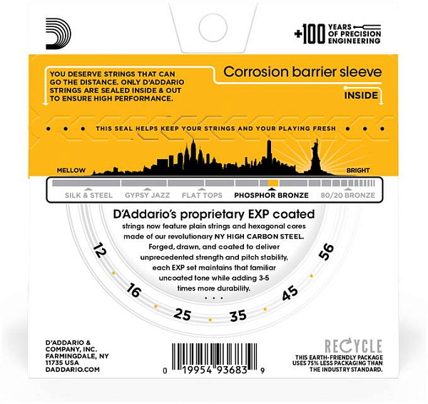 D'ADDARIO EXP19 - Струны для акустической гитары