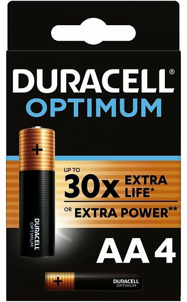 DURACELL LR6-4BL Optimum уп 4 шт - Батарейка тип AA
