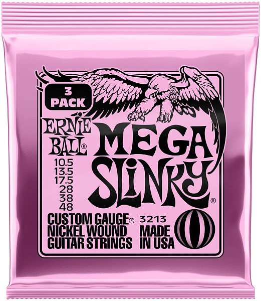 ERNIE BALL 3213 Nickel Slinky Mega 3 Pack 10.5-48 - Струны для электрогитары
