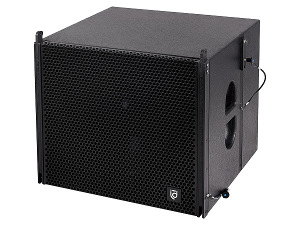 Сабвуфер Intrend [ILS-ATL-S15A] линейного массива Atlantic, активный, 15"НЧ, 30-250 Гц, SPL 126 дБ, 600 Вт RMS, пик 1200 Вт, 8 Ом. Цвет чёрный, корпус дерево. Подключение до 3х топов на саб.