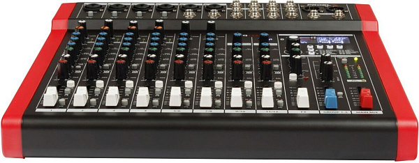 Микшерный пульт PROEL [MQ1222X] 12-ти канальный, 24 бит/48 кГц DSP, Bluetooth, медиа-плеер, 4x Combo XLR мик./лин. входа, 2x XLR+1/4" TRS (L/R) стерео мик./лин. входа, 2x XLR+1/4" TRS Main вых., 2x2 USB аудио интерфейс, 2x USB-A порта