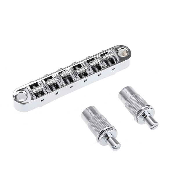 MX1707CR Бридж Tune-O-Matic роликовый для Les Paul, хром, Musiclily