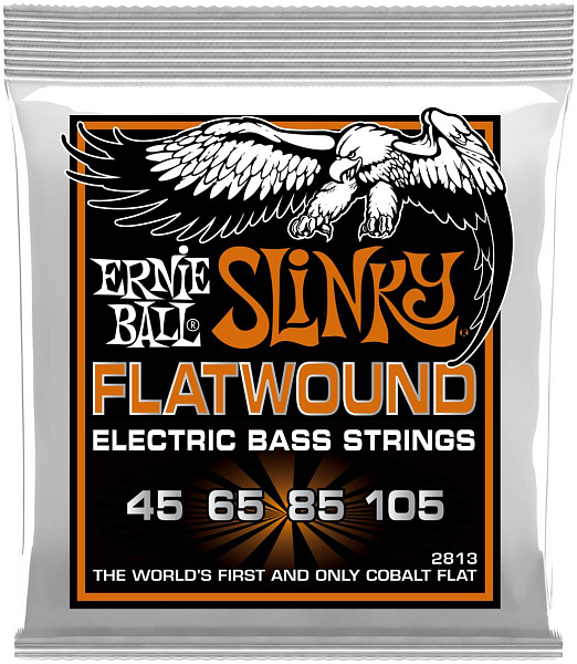 ERNIE BALL 2813 Flatwound Slinky Hybrid 45-105 - Струны для бас-гитары