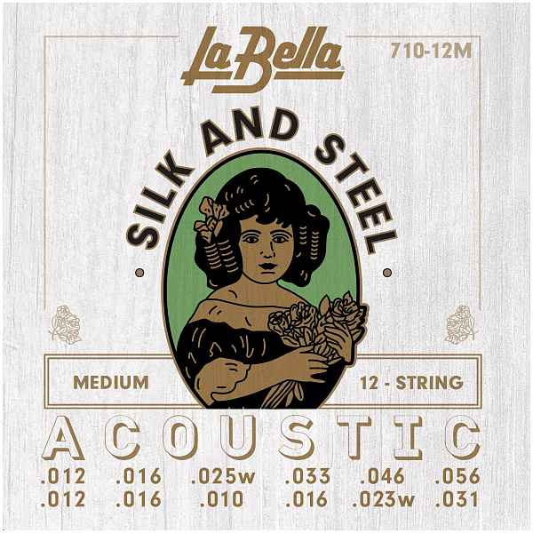 LA BELLA 710 12M - Струны для акустической 12-струнной гитары