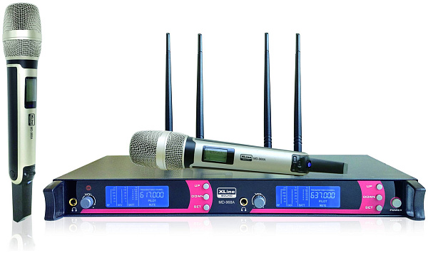 XLINE MD-968A Радиосистема двухканальная c двумя ручными передатчиками