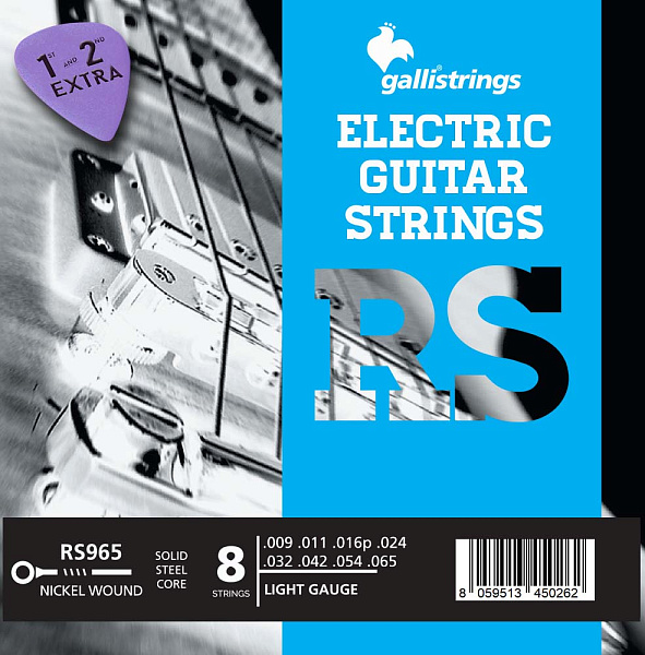 Комплект струн GALLI STRINGS [RS965] для 8-струнной электрогитары