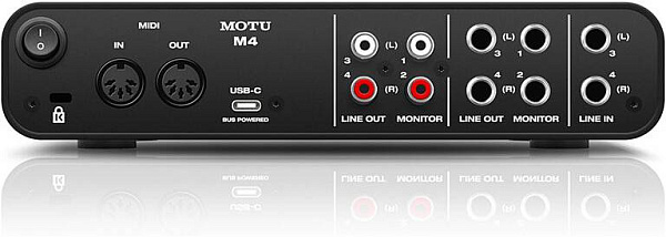 MOTU M4 - аудиоинтерфейс USB, АЦП/ЦАП: 24 бит/192 кГц, ЦАП: ESS Sabre 32...