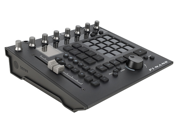 MIDI контроллер [110205A2016] Icon [P1 Nano] Компактный однофейдерный DAW контроллер,, 4-х дюймовый сенсорный дисплей, 8 двухфункциональных энкодеров, 12-сегментный светодиодный дисплей SMPTE, beat clock, Jog Wheel, функциональные кнопки, USB-C